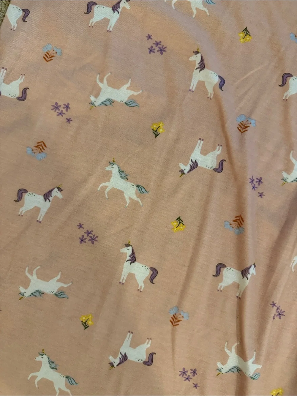 Carter's Pink Unicorn & Blue Playtime Short Sleeve Nightgowns. Size 8-10A.
